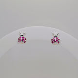 Silver Ladybug Studs image 1