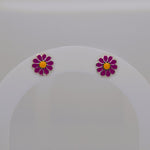 Colour Daisy Studs - Purple image