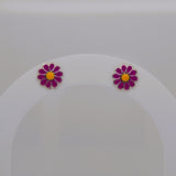Colour Daisy Studs - Purple image