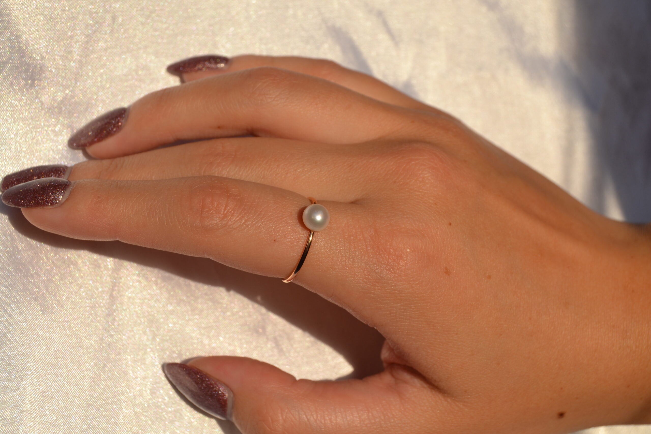 Gold Pearl Ring image 2