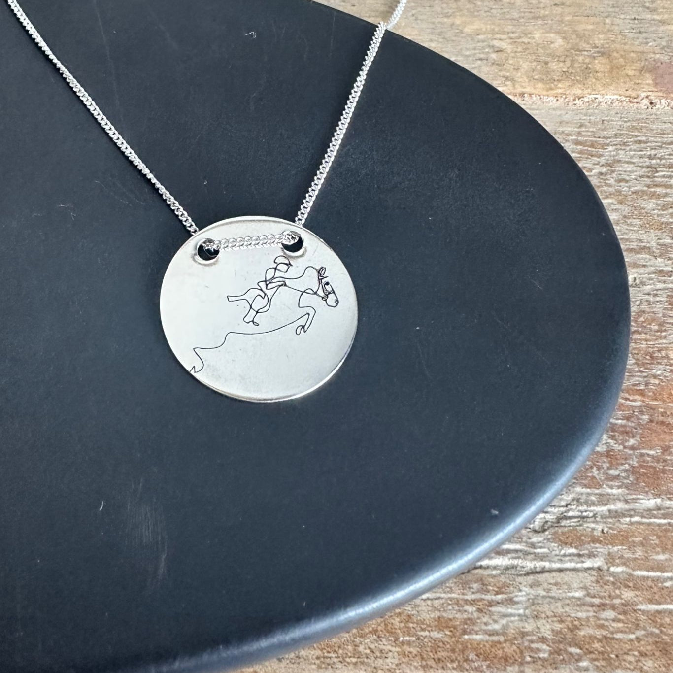 Silver Horse Jump Necklace image 0