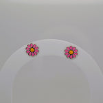 Colour Daisy Studs - Pink image