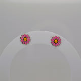Colour Daisy Studs - Pink image
