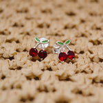 Bling Cherry Studs image 0