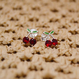Bling Cherry Studs image 0