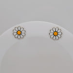 Colour Daisy Studs - White image