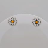 Colour Daisy Studs - White image
