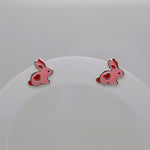 Color Bunny Studs - Pink image