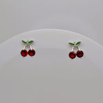 Bling Cherry Studs image 1