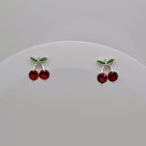 Bling Cherry Studs image 1