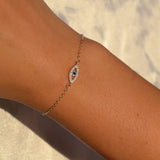 Silver Evil Eye Bracelet image 1