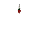 Silver Strawberry Charm image 0