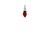Silver Strawberry Charm image 0