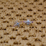 Silver Color Bee Studs image 0