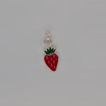 Silver Strawberry Charm image 1