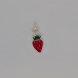 Silver Strawberry Charm image 1