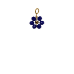Blue Beaded Flower Charm image 0