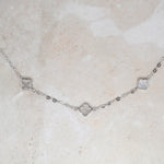 Silver Clover Necklaces - White image