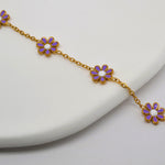 Colored Daisy Bracelet - Purple image