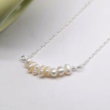 Dainty Pearl Cluster Necklace image 0