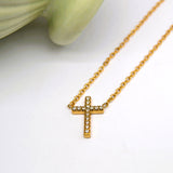 Gold Cross Connector Necklace image 0