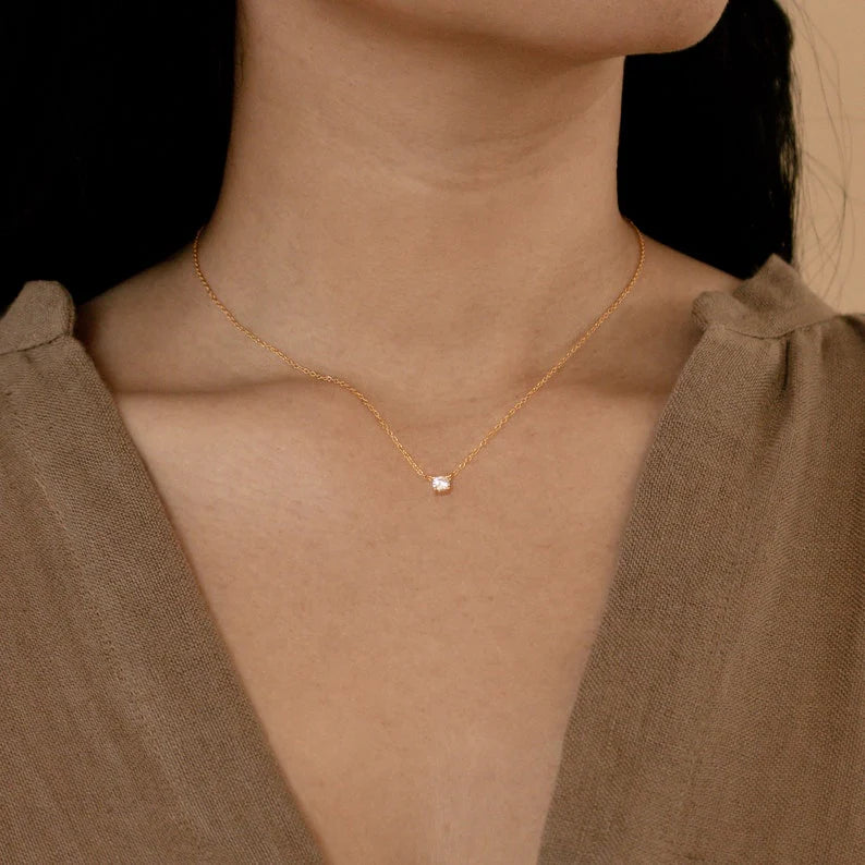 The Float Moissanite Necklace image 1
