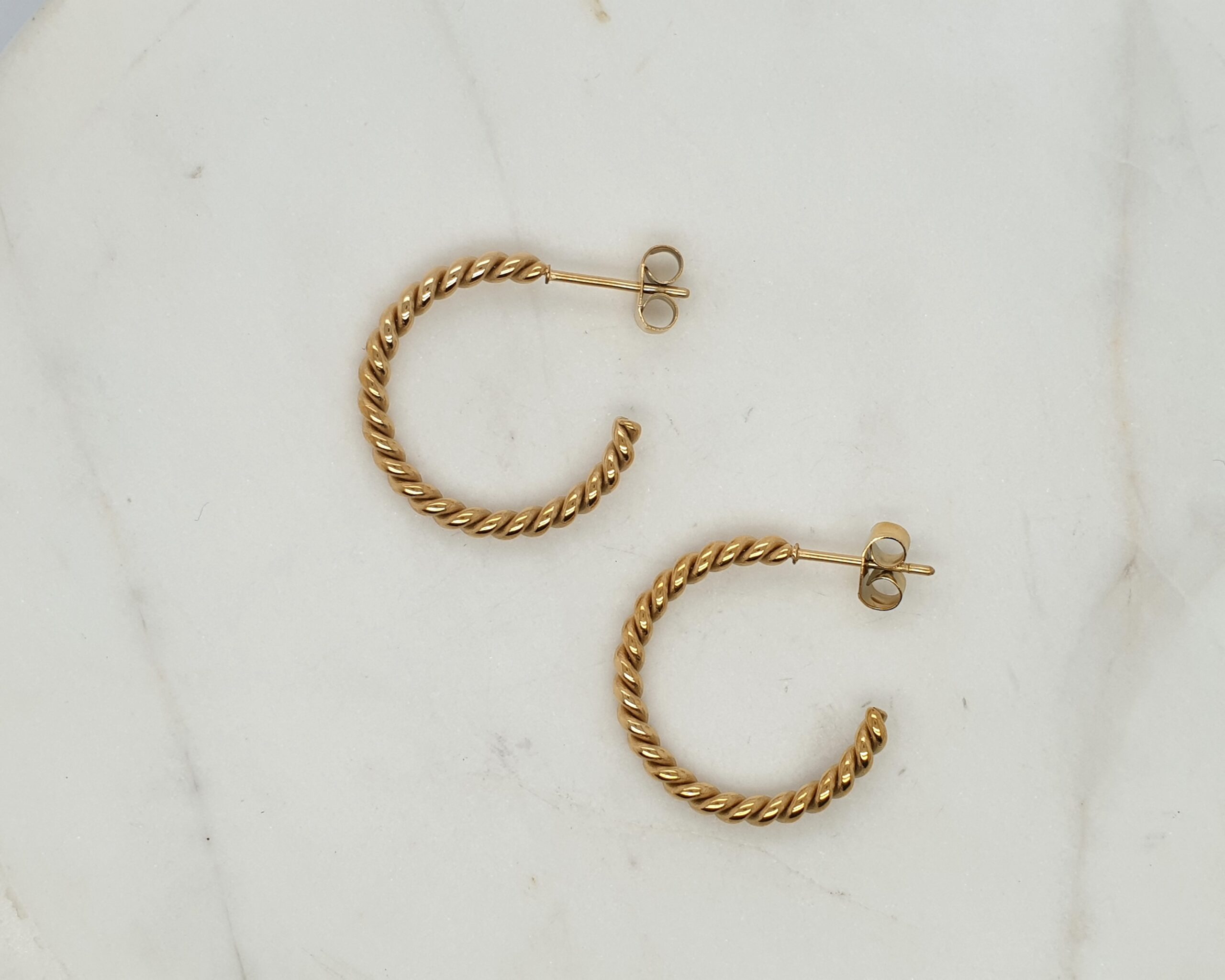 Twisted Stainless Steel Earrings image 0