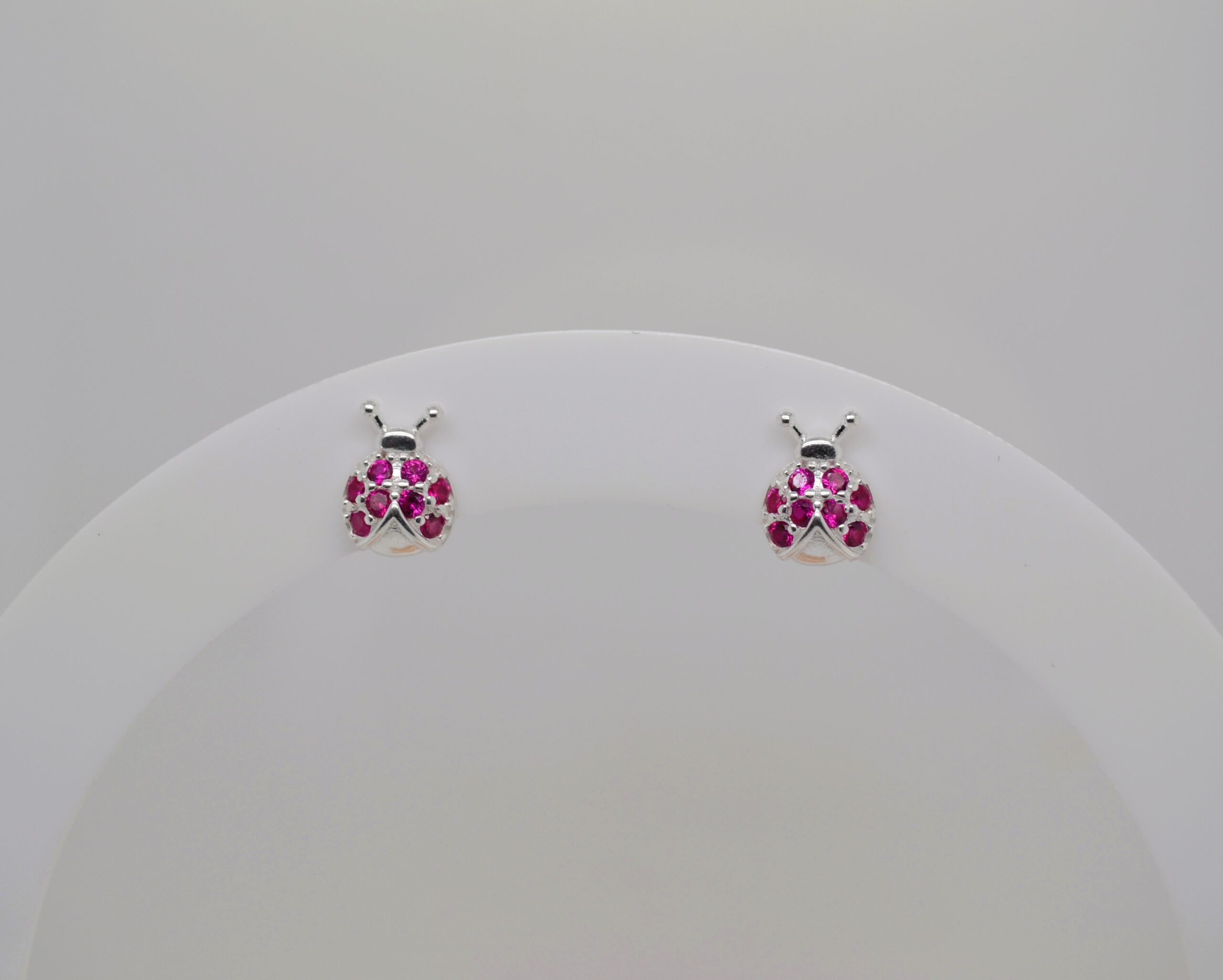 Silver Ladybug Studs image 1