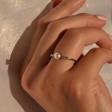 Bling Pearl Silver Ring image 0