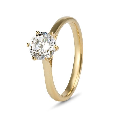 Evelyn Gold Solitaire Ring image 0