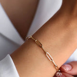 The Paper Clip Gold Bracelet image 0