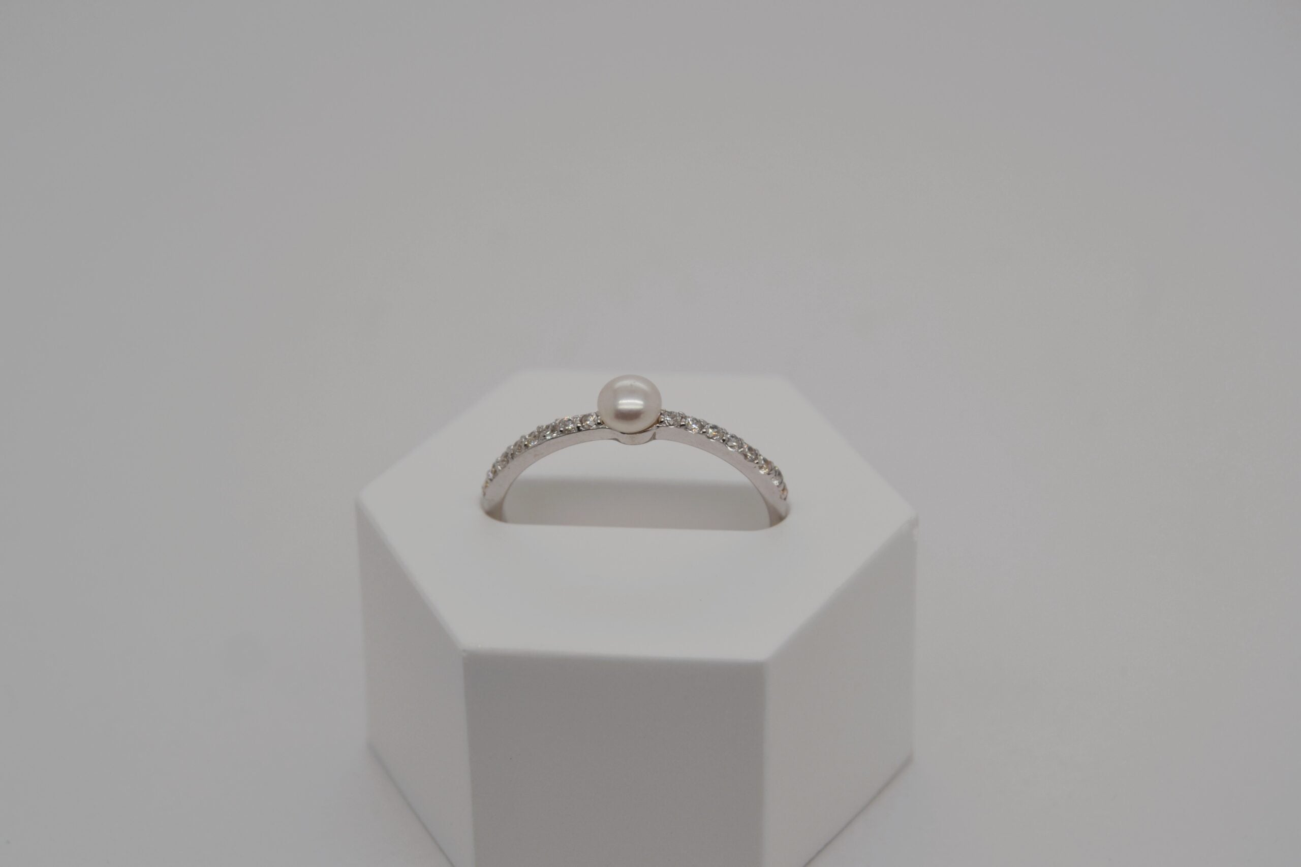 Tiny Bling Pearl Ring image 0
