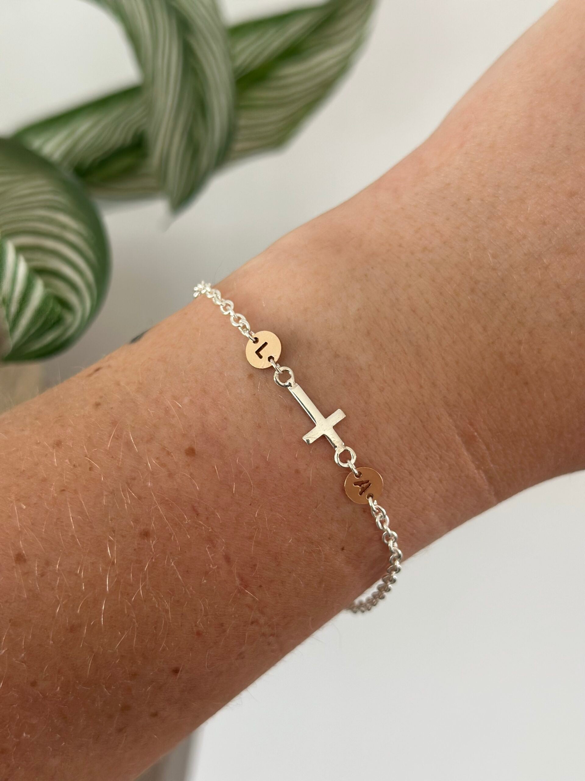 Initial Cross Bracelet image