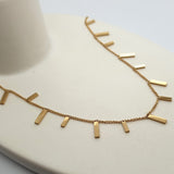 Small Rectangles Gold Necklace image 0