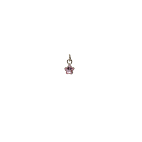 Silver Pink Star Birthstone image 0