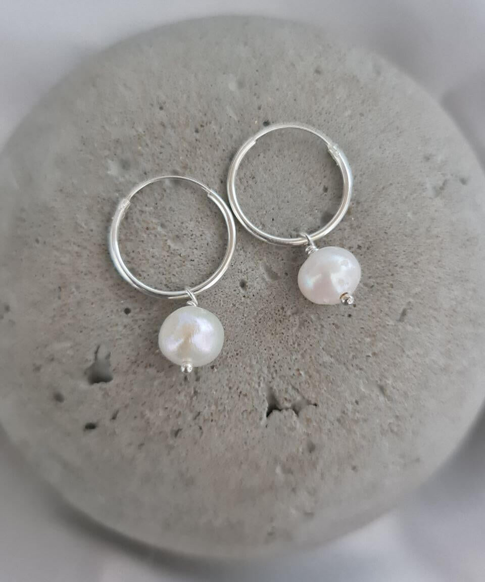 Sterling Silver Pearl Earrings image 0