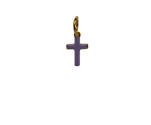 Purple Cross Charm - Purple image