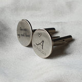Silver Engraved Cufflinks image 0