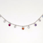 Dainty Color and Bling Necklace image 0