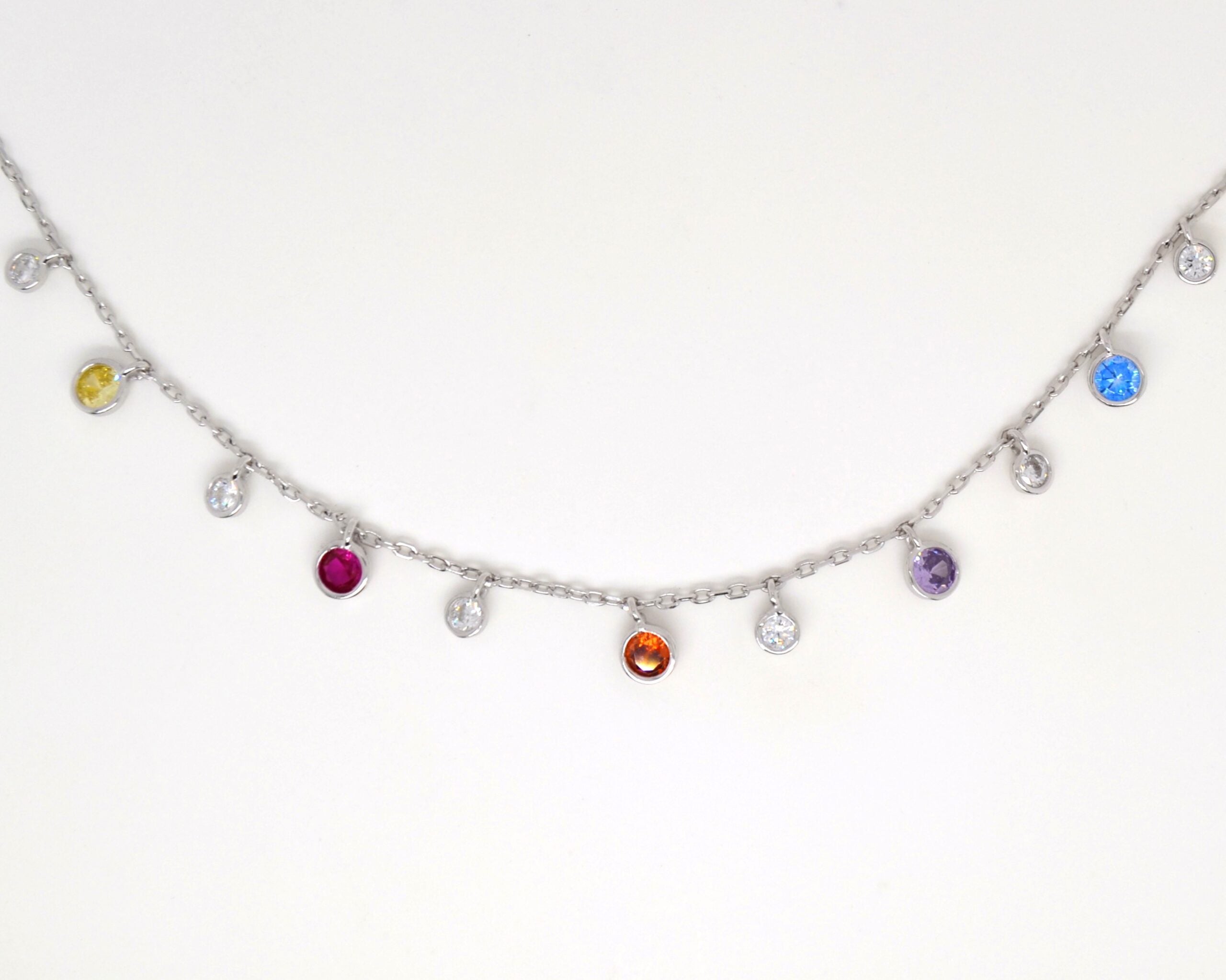 Dainty Color and Bling Necklace image 0