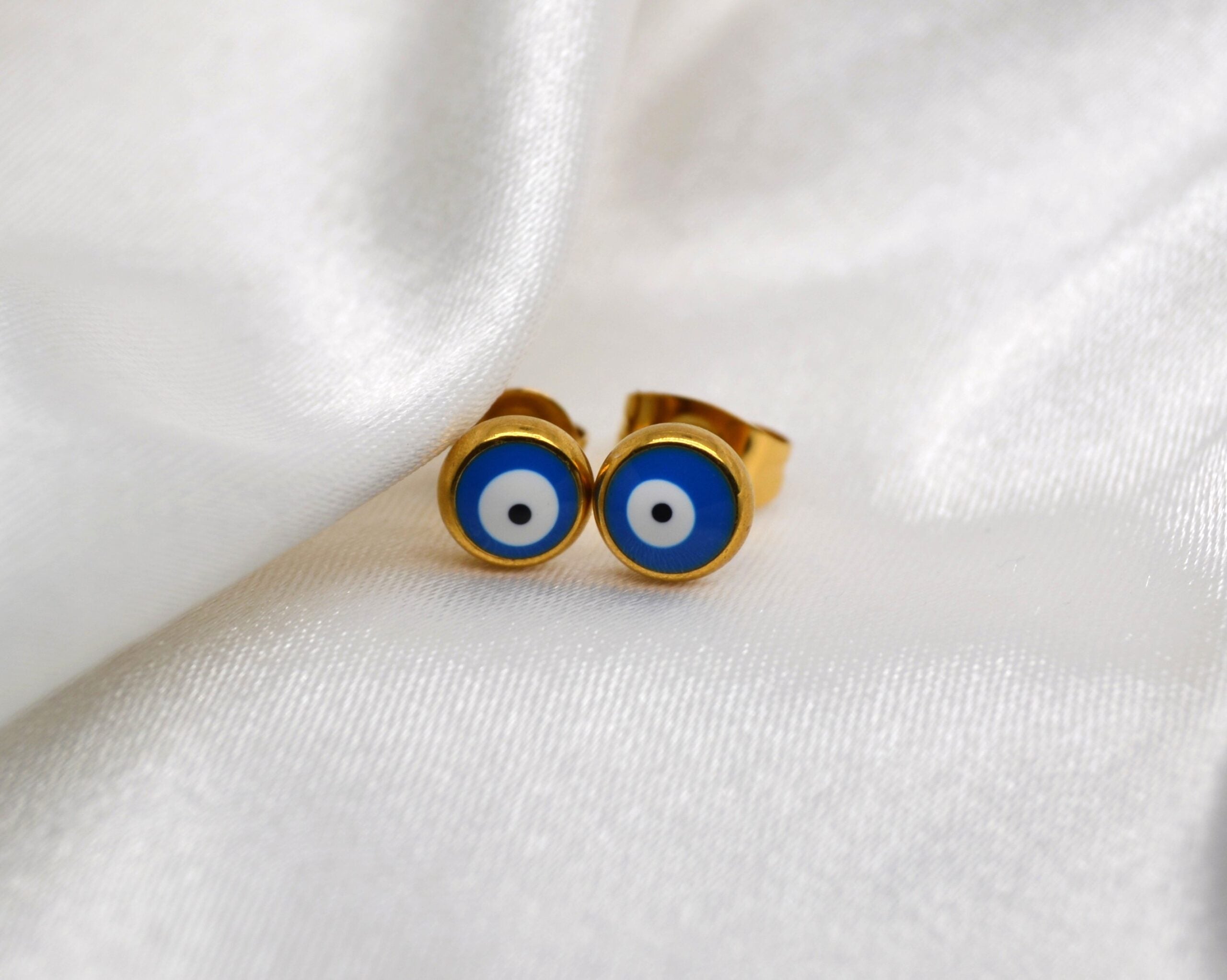 Gold Evil Eye Studs image 0