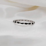 Black Baguette Stack Ring image 0