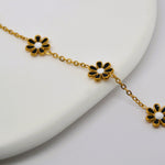 Colored Daisy Bracelet - Black image