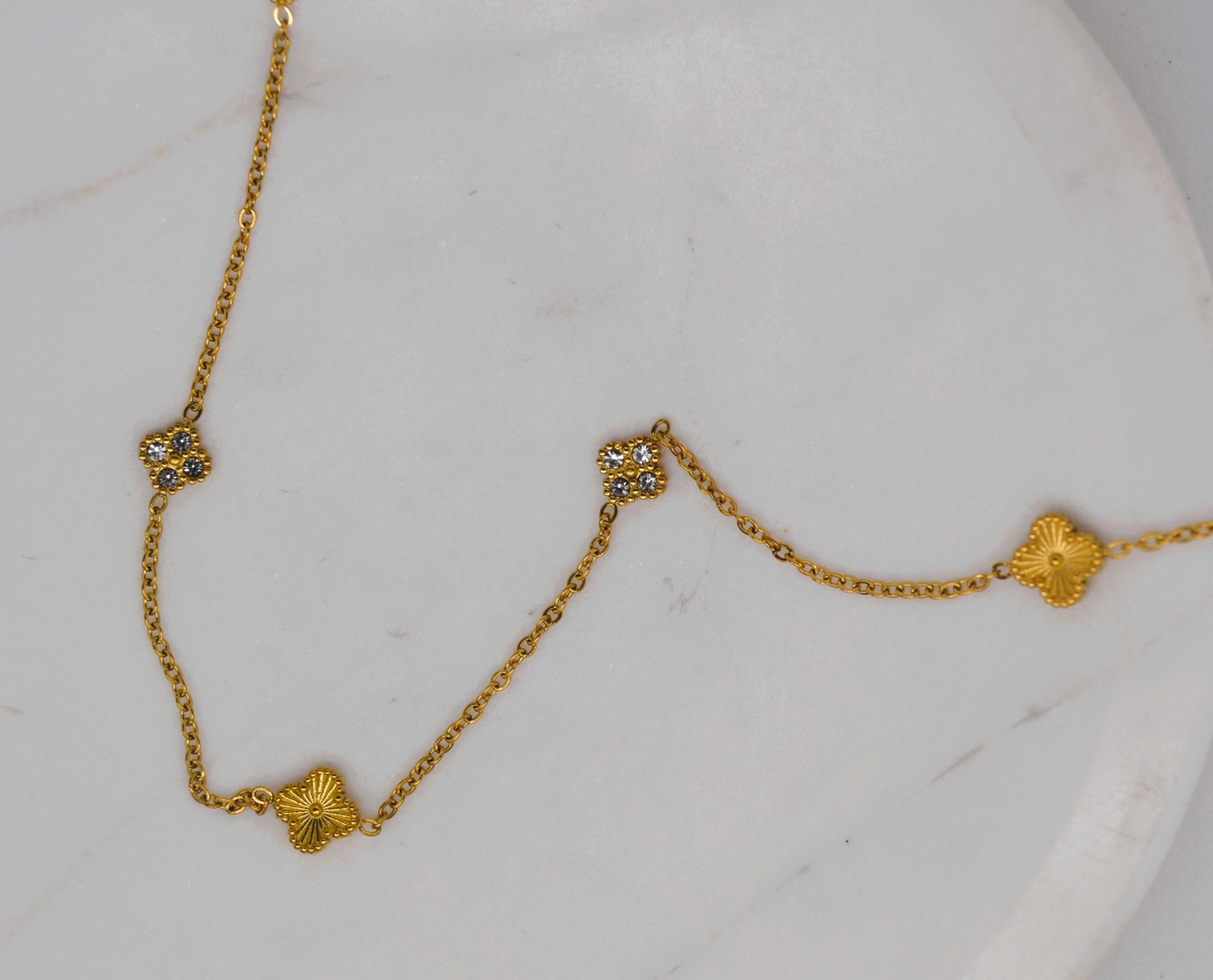 Gold Clover Necklace image 0