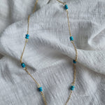 Turquoise Stone Gold Necklace image 1