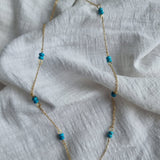 Turquoise Stone Gold Necklace image 1