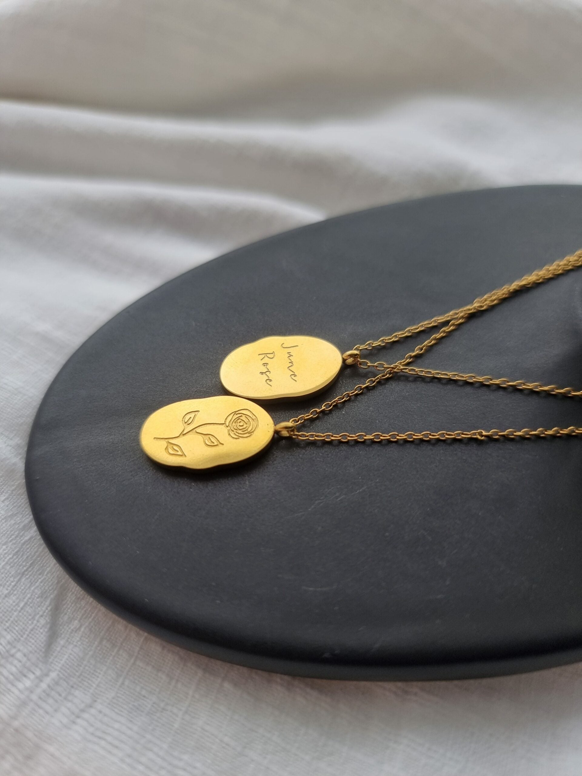 Birth Month and Flower Necklace - June image