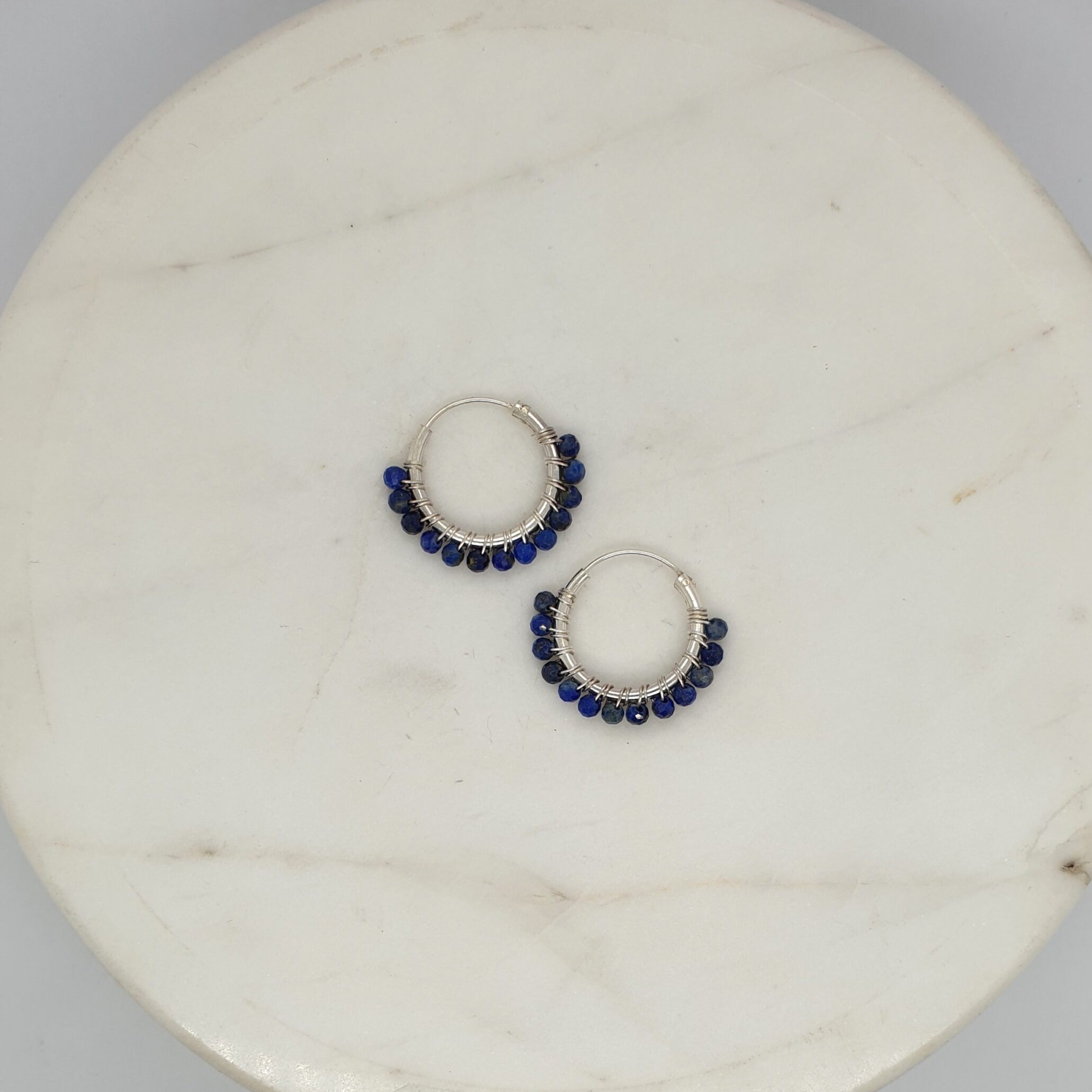 Natural Stone Small Hoops - Lapuz image