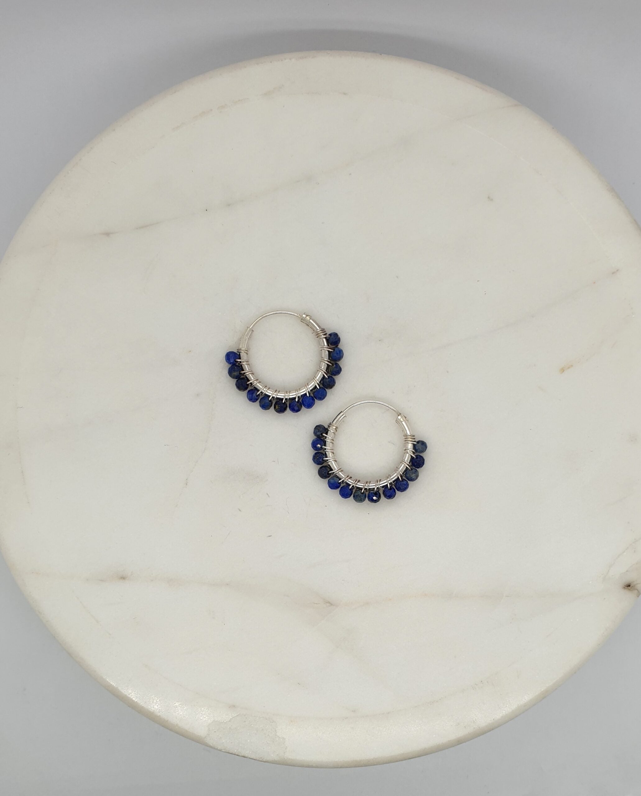 Natural Stone Small Hoops - Lapuz image
