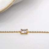 Gold Emerald Cut Bracelet image 0
